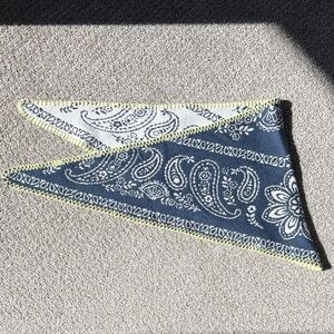 Free People Carmen Bandana- Blue and White Paisley